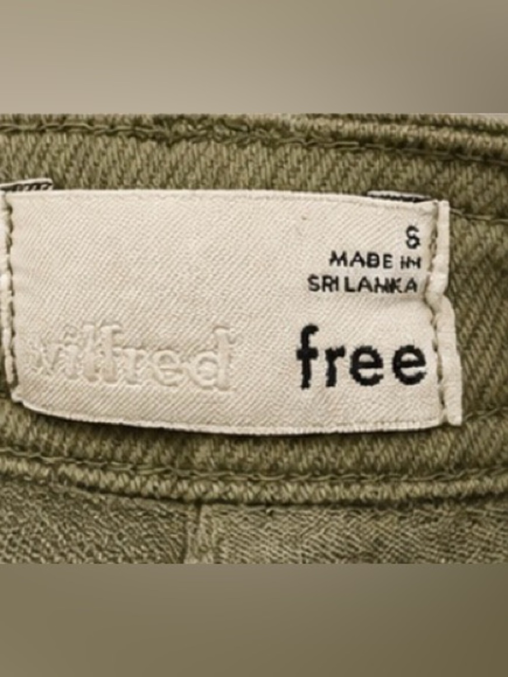 Wilfred Free High Rise Utility Wide Leg Crop Pants – Size 6 – Sage/khaki - Picture 4 of 4